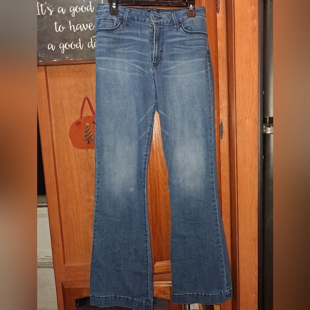 Kaari Blue Women's Premium Denim High Rise Flare Jeans In A Size 12.